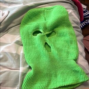 Bright Green Knit Balaclava